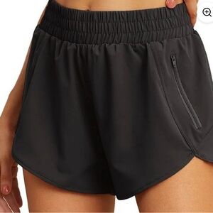 Cueply Women's Black Athletic Shorts